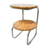 Double chrome harness wood tray