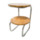 Double chrome harness wood tray