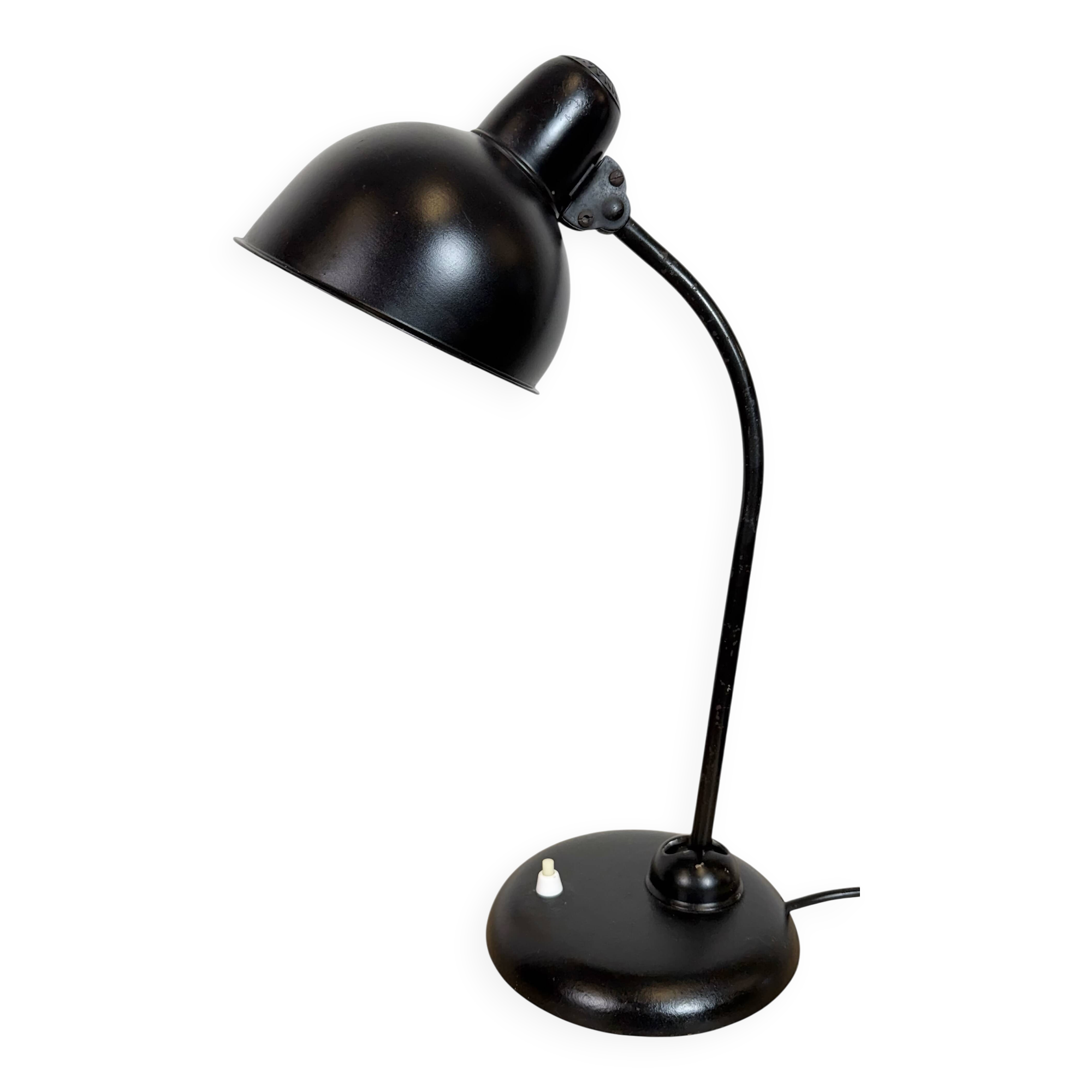 Vintage Black Table Lamp by Christian Dell for Kaiser Idell, 1930s