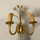 Italian Murano Glass Gilded Sconces