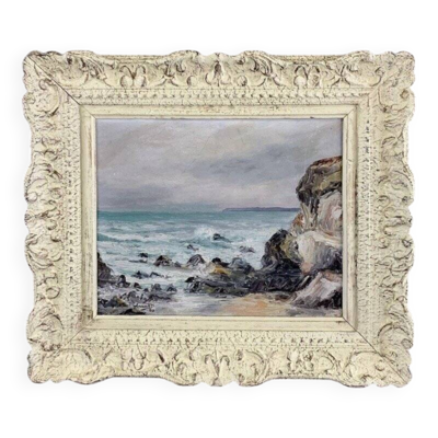 Tableau De Paysage Marin, Signé Et Daté, XXe Siècle