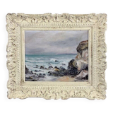 Seascape Painting, Signed and Dated, 20th Century