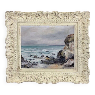 Seascape Painting, Signed and Dated, 20th Century