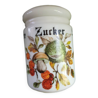 Retro polyglot sugar jar Arcopal 70s