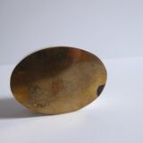 Oval box in white horn and wood