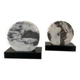 Pair of Art Deco marble bookends