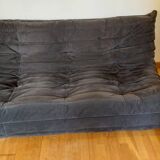 Togo corner sofa by Ligne Roset in anthracite alcantara.