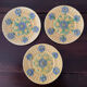 Set de 3 assiettes en barbotine années 1920
