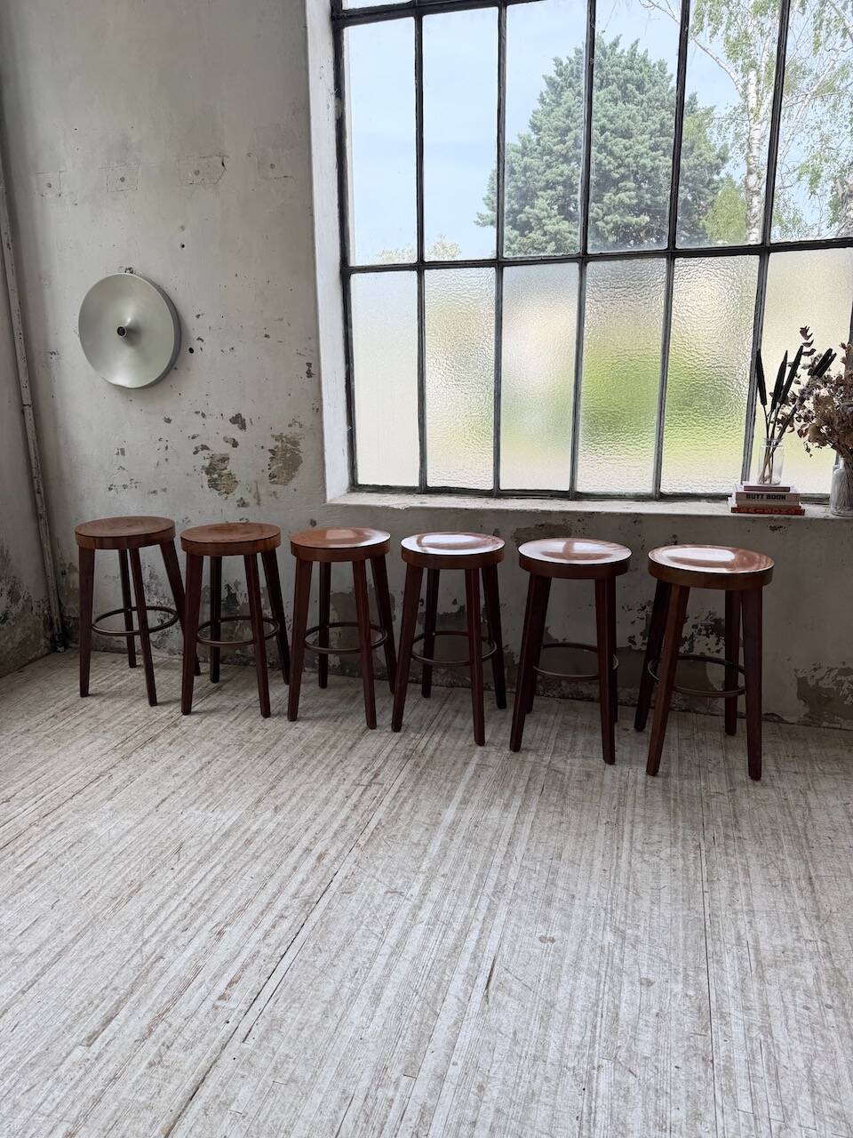 6 vintage Baumann bar stools