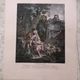Lithography the pleasant season after boucher and gaillard, mid-20th century print, flute-playing shepherds