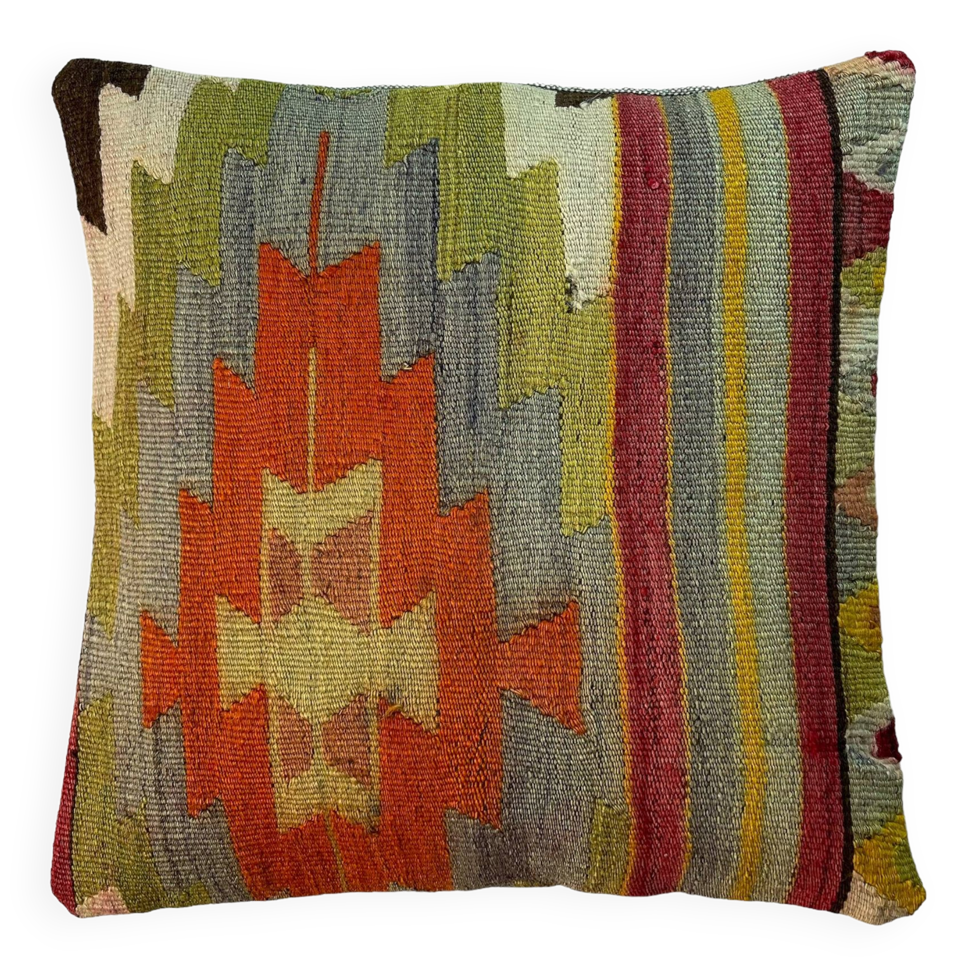 Vintage turkish kilim cushion cover , 40 x 40 cm