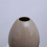Beige ceramic vase egg shape