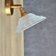 Articulated wall lampshade, satin metal stand