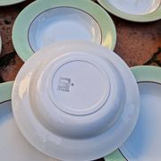 Set of 11 Isoard Pattern Soup Plates, Salins Manufacture