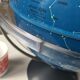 Lampe globe céleste alpha grange batelière vintage 60 france original