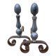 Vintage geometric andirons