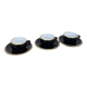 3 black Apilco cups