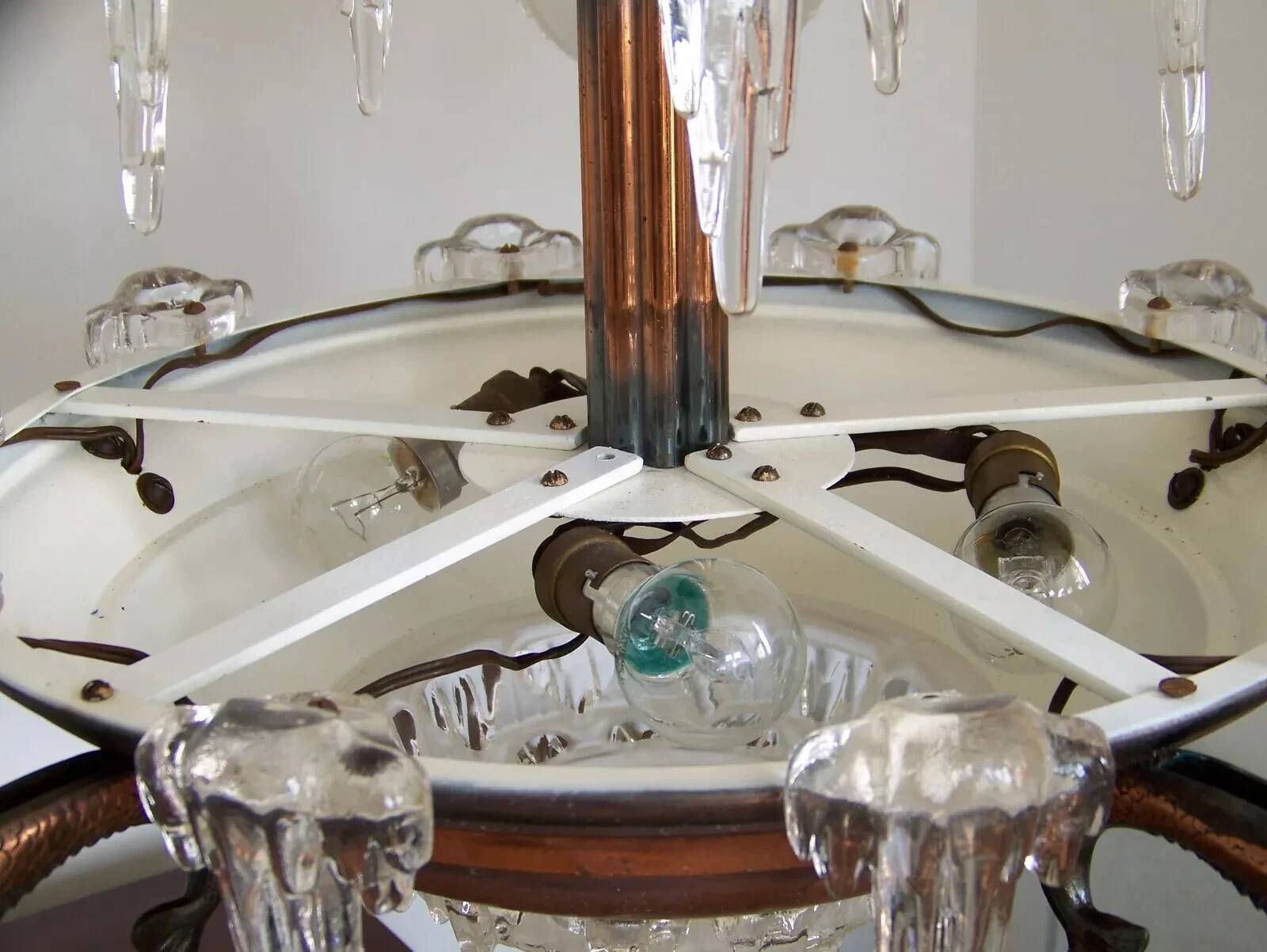 Art Deco chandelier signed Ezan, France