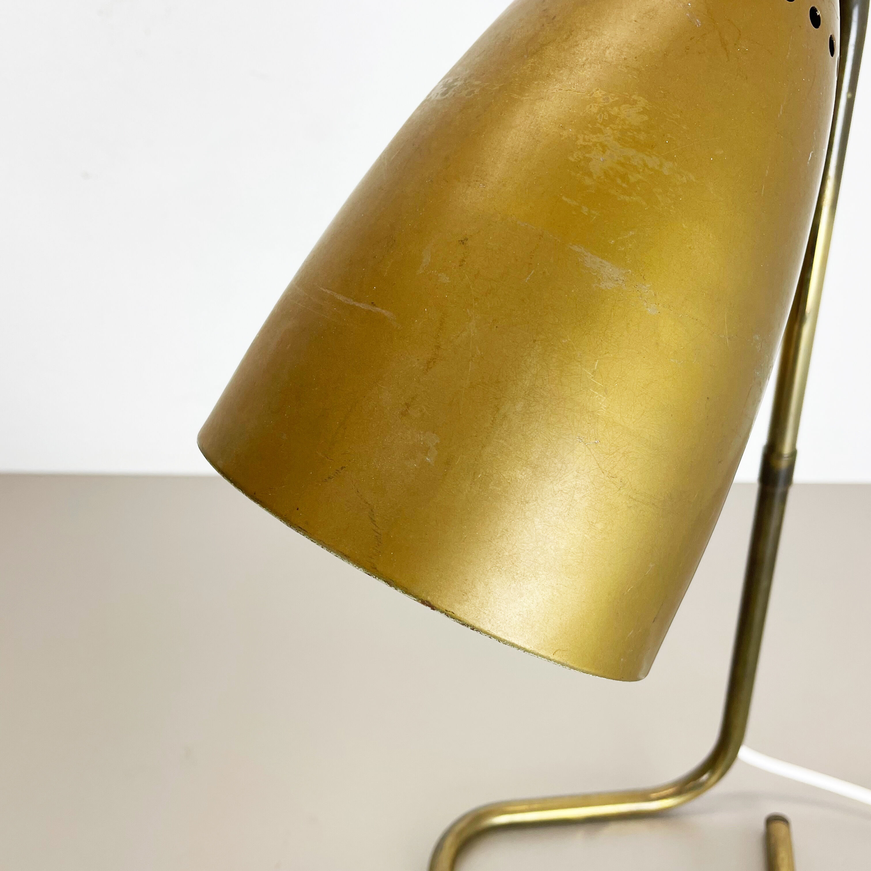 Original Kalmar Style Hollywood Regency Brass Table Light, Austria, 1950s