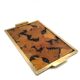Hollywood regency brass and leaves resin tray, Montagnani Firenze Italy 1970s