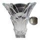 Large stylish crystal vase, floral/palm shape. High 30 cm