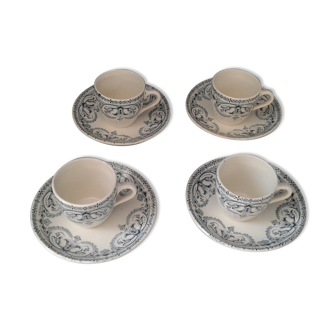 4 cups and 4 under cups model guirelande . Saint Amand and hamage