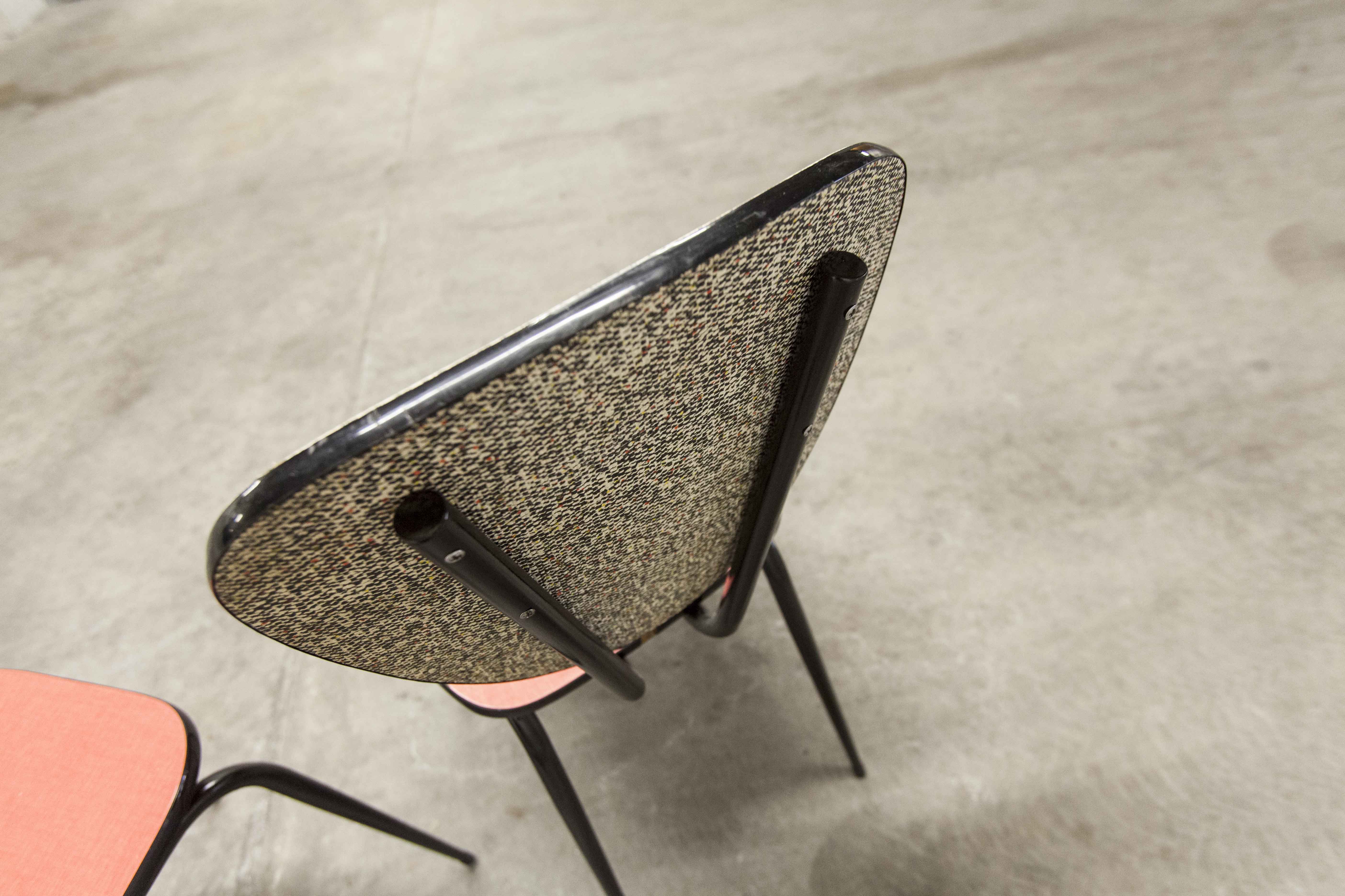 Pair of restored formica chairs 70