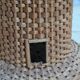 Rattan windmill lamp