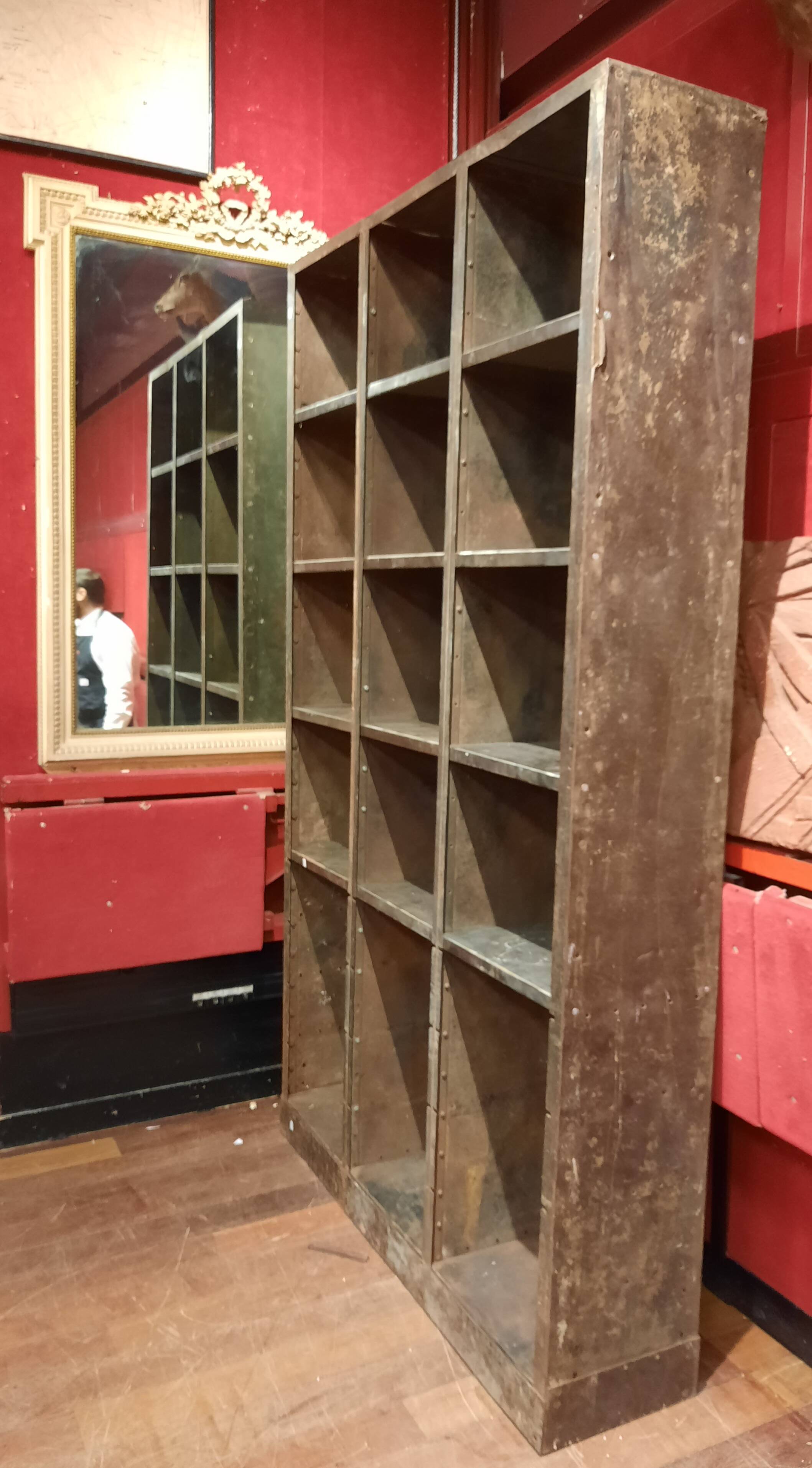 Industrial furniture with steel locker