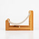 Sling chair in pine, canvas and sheepskin, 1970s