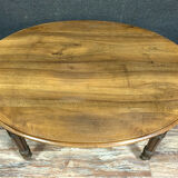 table has 6 feet period Louis Philippe in blond walnut