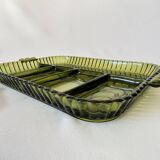 Vintage 1960s American Appetizer Tray Indiana Glass Compartmented Glass