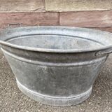 Very large vintage zinc basin 70 liters