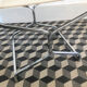 Folding chair chrome metal and imitation leather