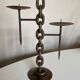 Raw beaten iron candlestick 1970