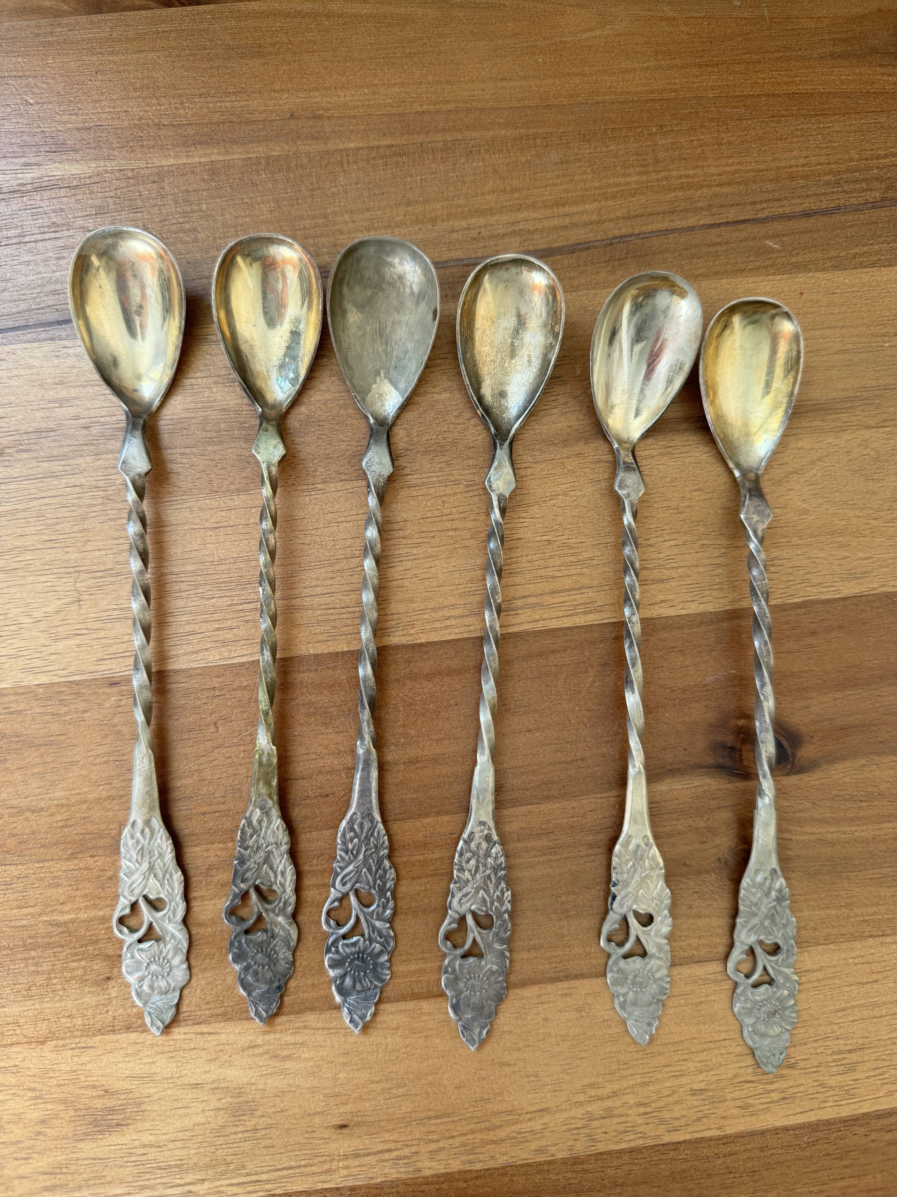 Set of 6 antique spoons