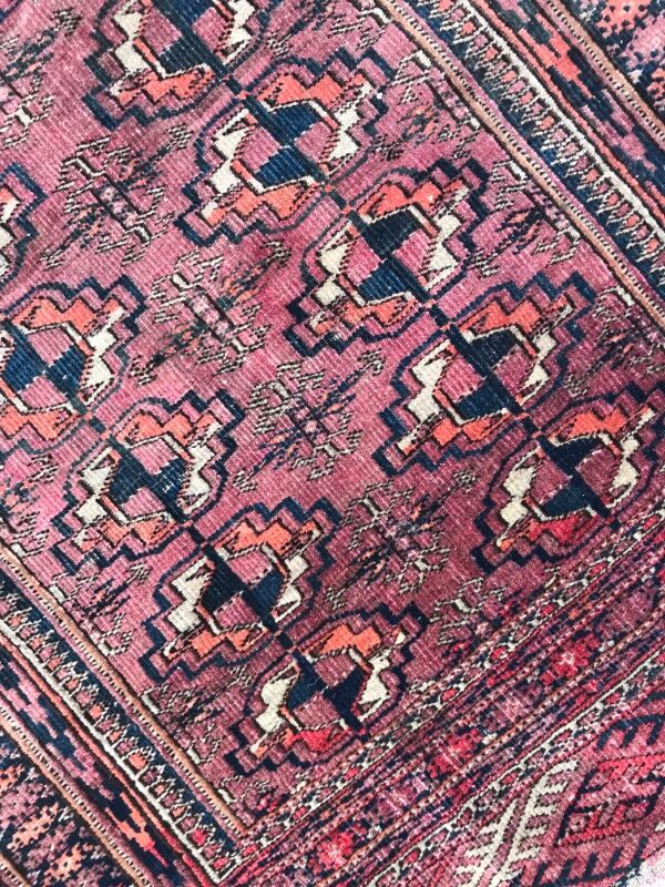 Former carpet Afghan Bokhara done hand 78 X 120 CM