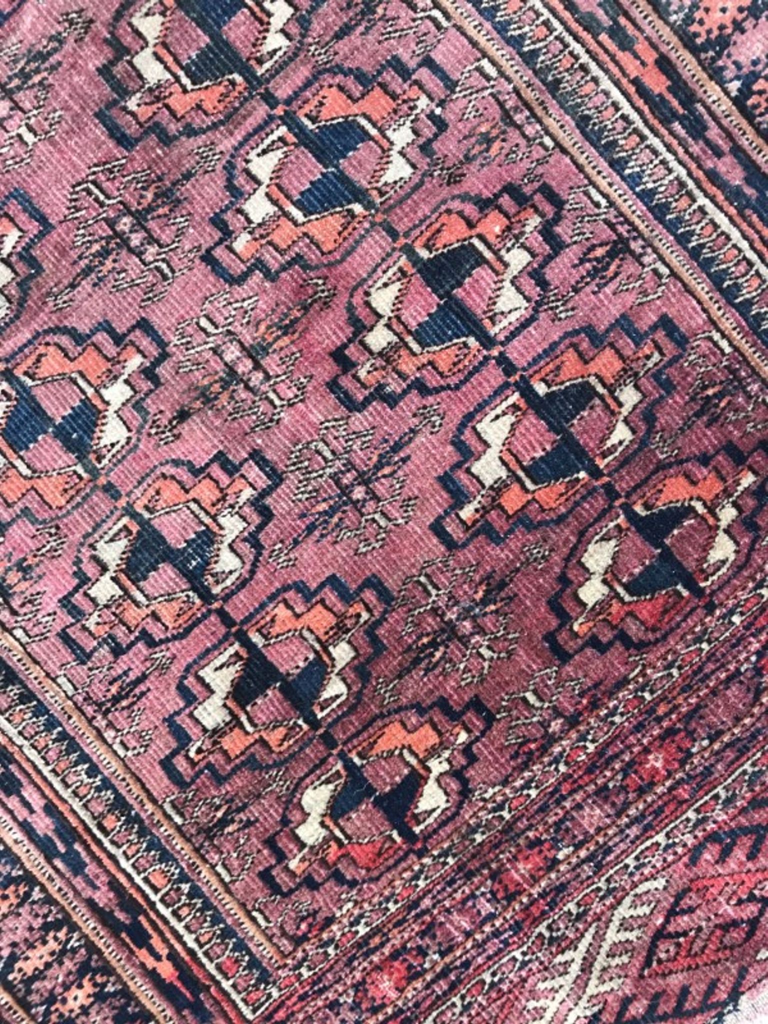 Tapis ancien Afghan Boukhara fait main 78X120 CM