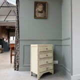 Vintage chest of drawers with a butter yellow patina (renovated)
