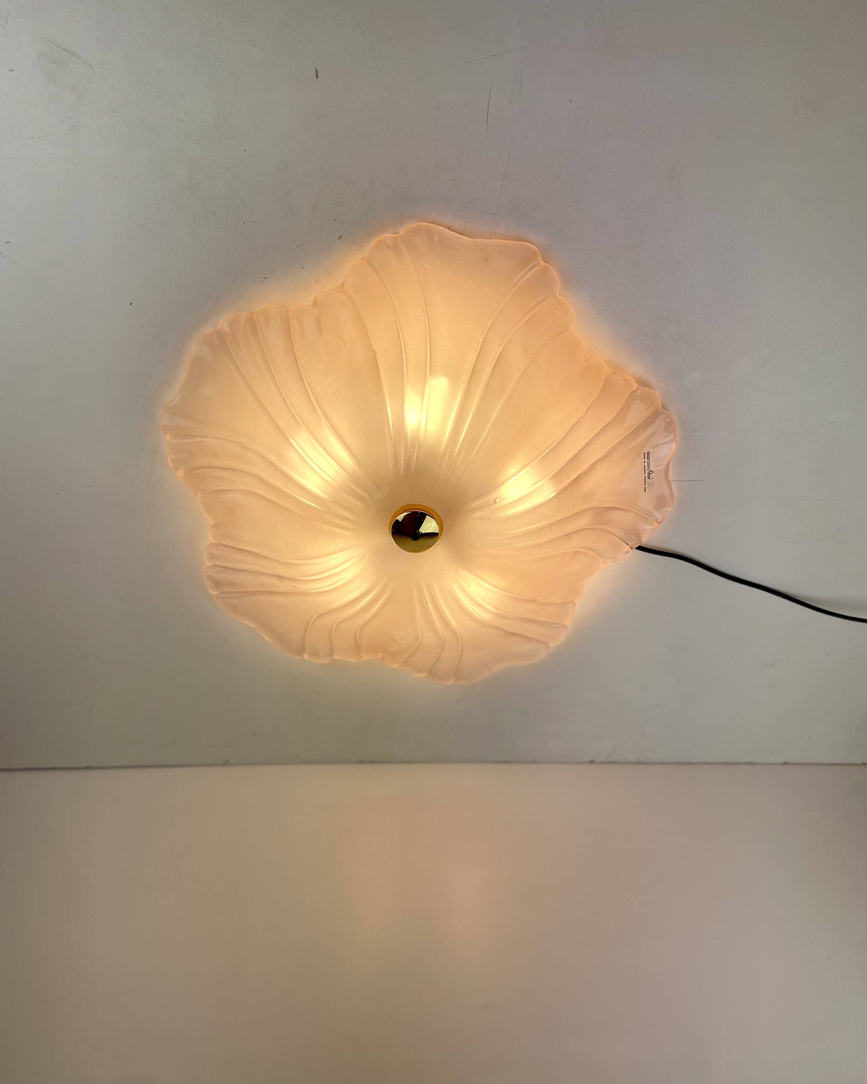 Flower Ceiling Lamp by Murano Due, 1980s
