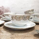 Pair of fine porcelain tea cups
