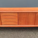 Scandinavian teak row by Axel Christensen for ACO Mobler