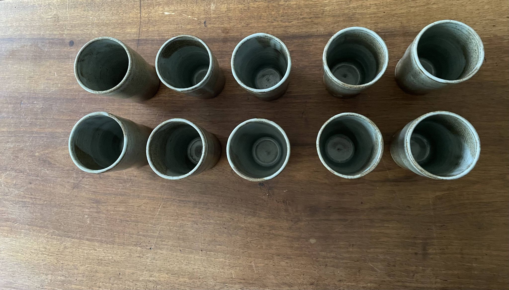 Mugs en grès émaillé vintage