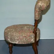 Antique Victorian Nursing Chair in Tapestry with Floral Decoration