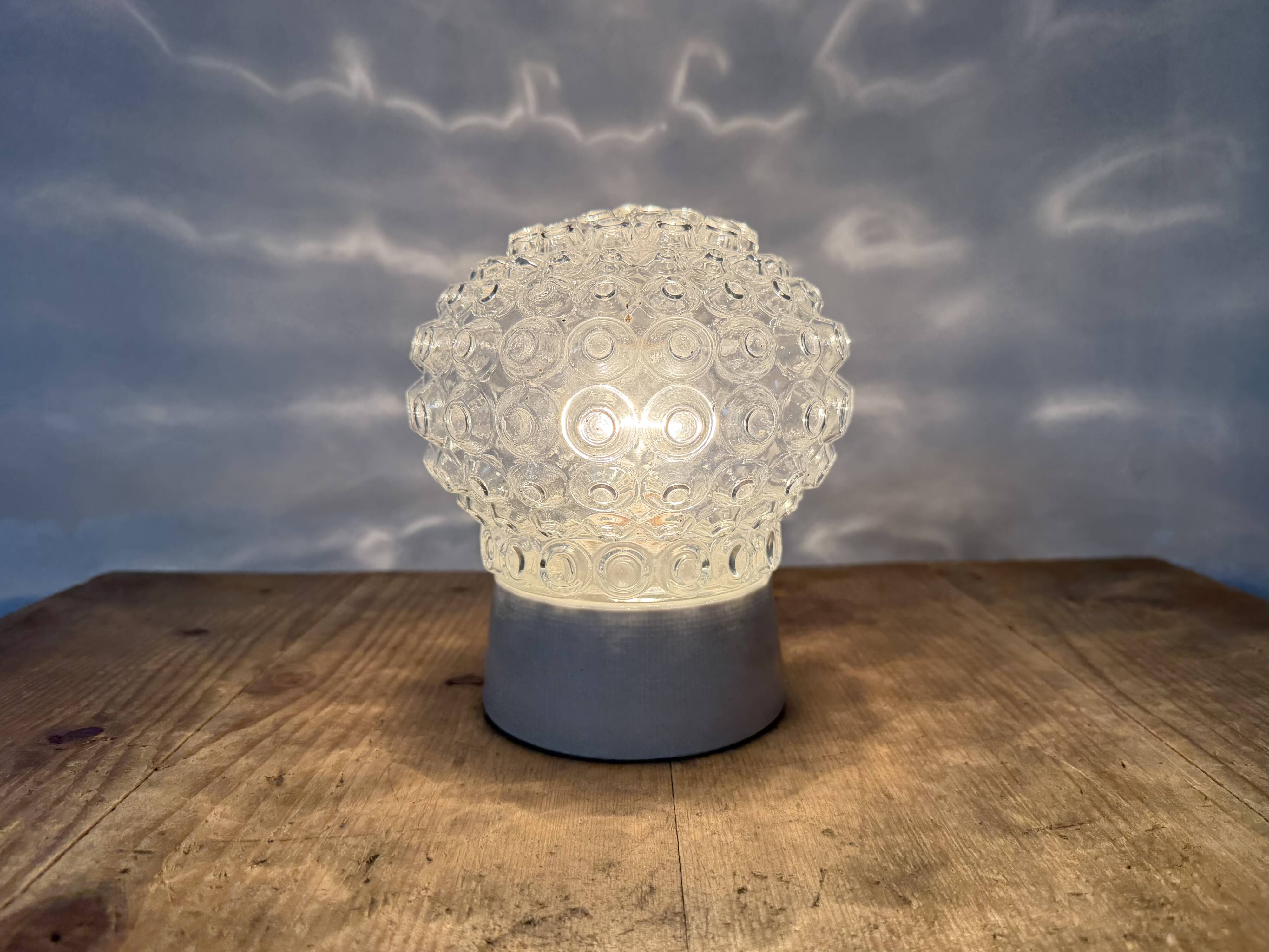 Vintage White Porcelain Ceiling Light, 1970s