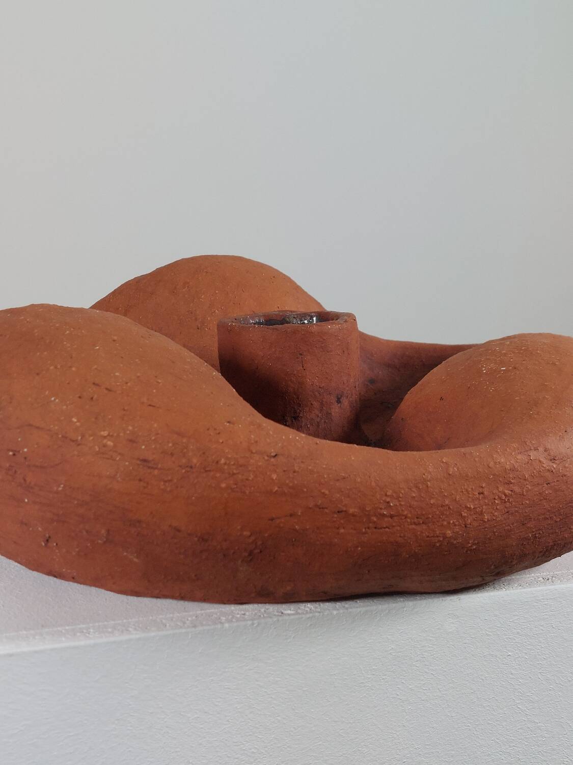Unique vintage sculptural ceramic vase.