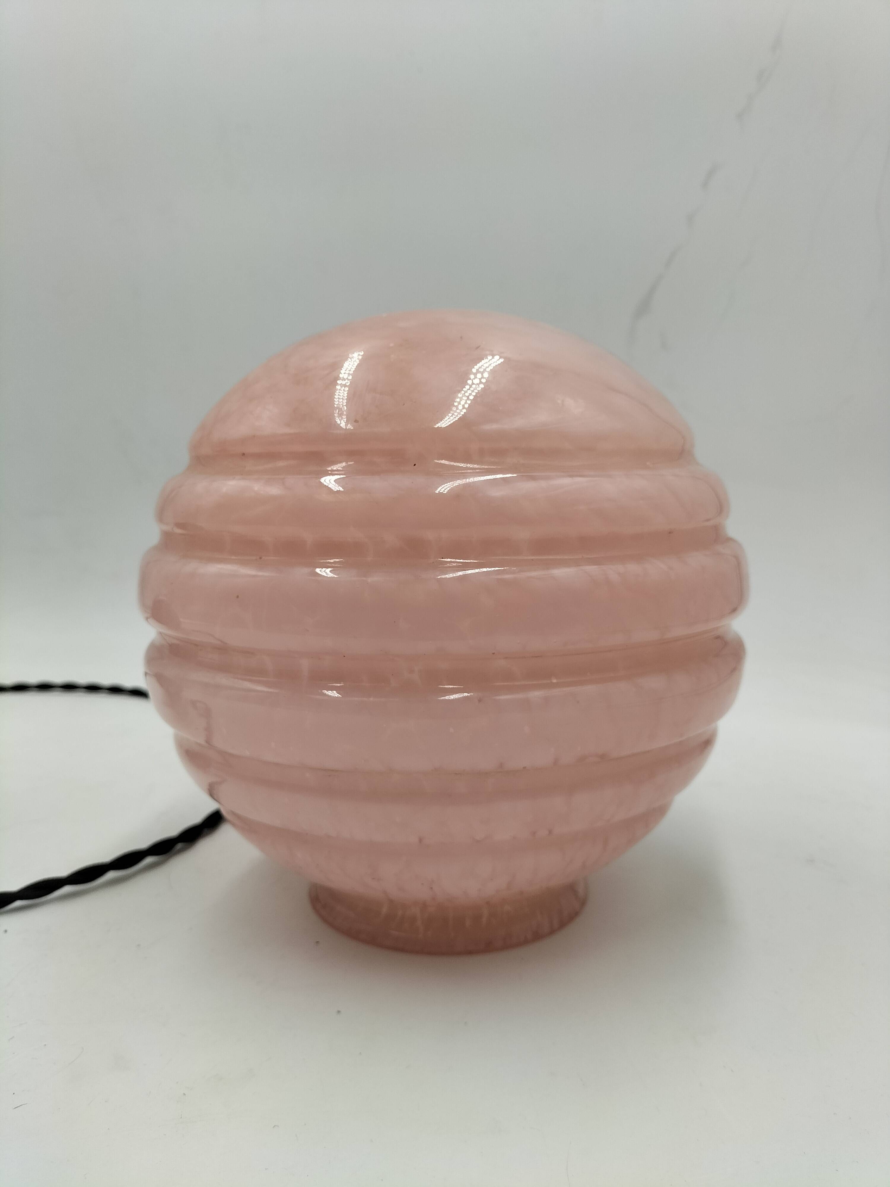 pink opaline pendant light
