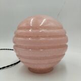 pink opaline pendant light