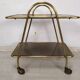 Vintage brass serving trolley