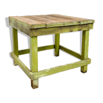 Table d'appoint industrielle en bois
